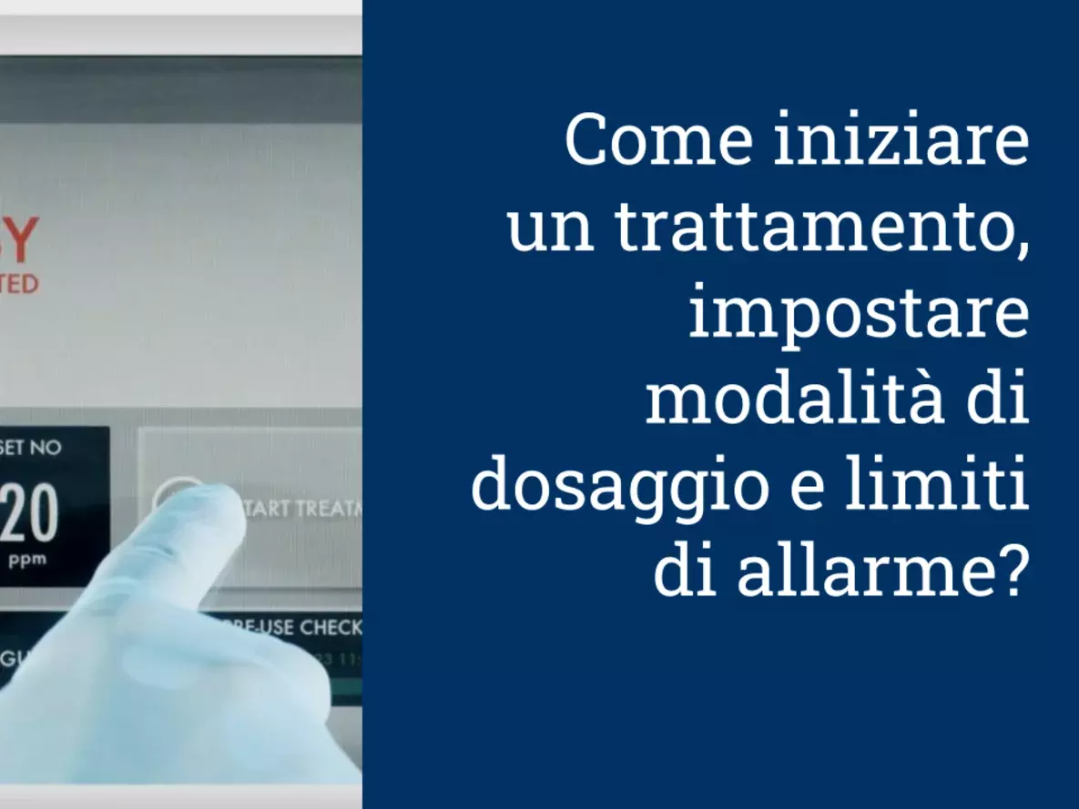 Come avviare un trattamento, impostare le modalità di dosaggio e i limiti di allarme