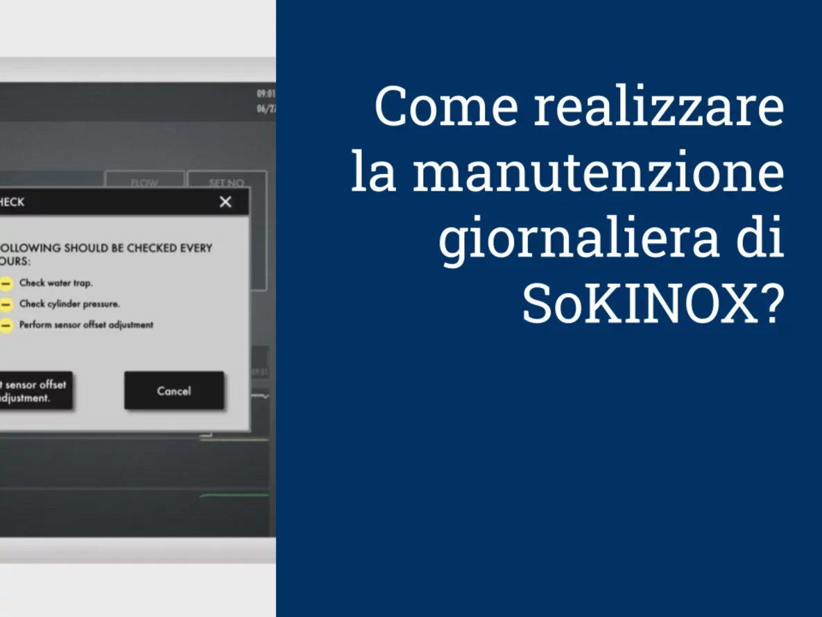 Come effettuare la manutenzione giornaliera di SoKINOX